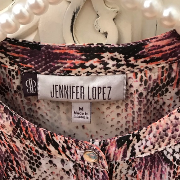 Jennifer Lopez Blouse Purple Python Sleeveless Size M - Picture 6 of 8